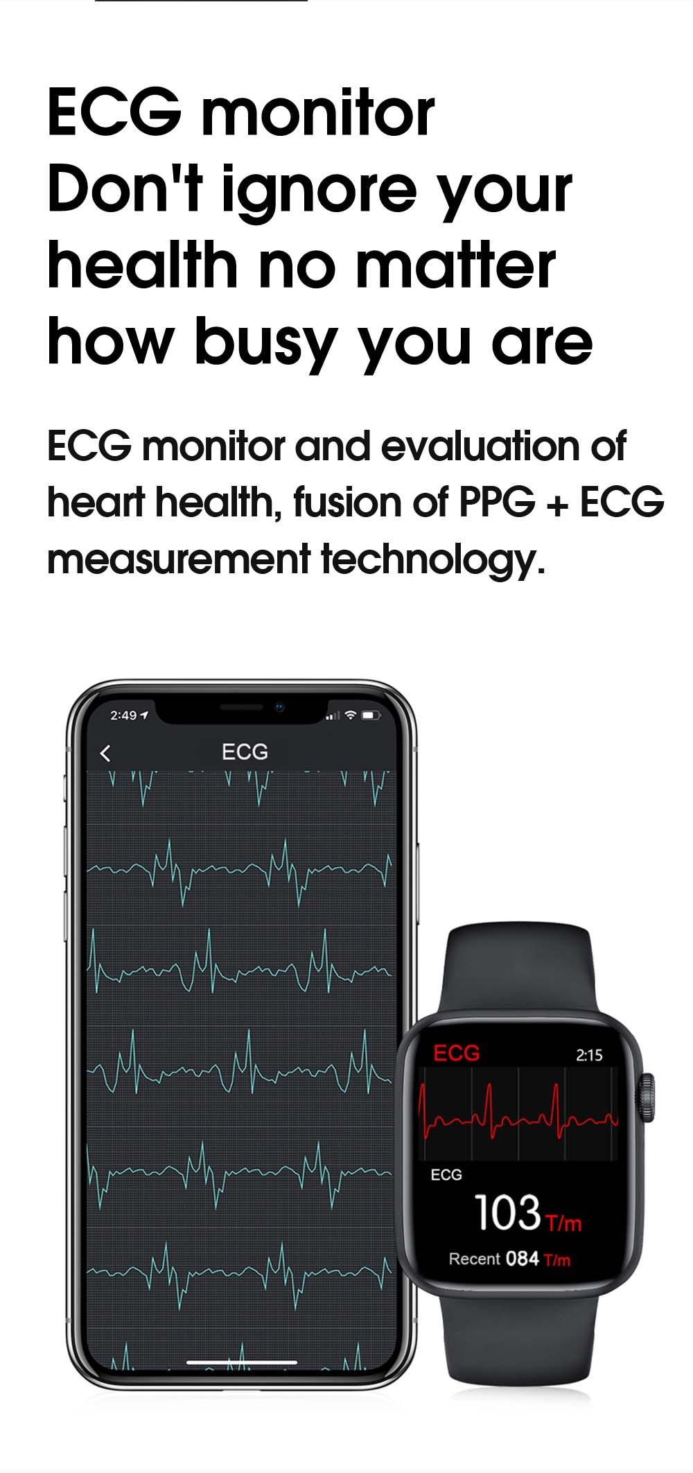 Zurexa W26 Smart Watch Men Women Heart Rate Monitor Blood Pressure Smartwatch IP68 Thermometer ECG Smart Watches Bluetooth Call