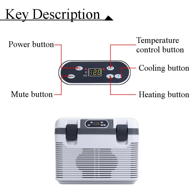 19L Car Refrigerator Freeze heating DC12-24V/AC220V Fridge Compressor for Car Home Picnic Refrigeration heating -5~65 Degrees