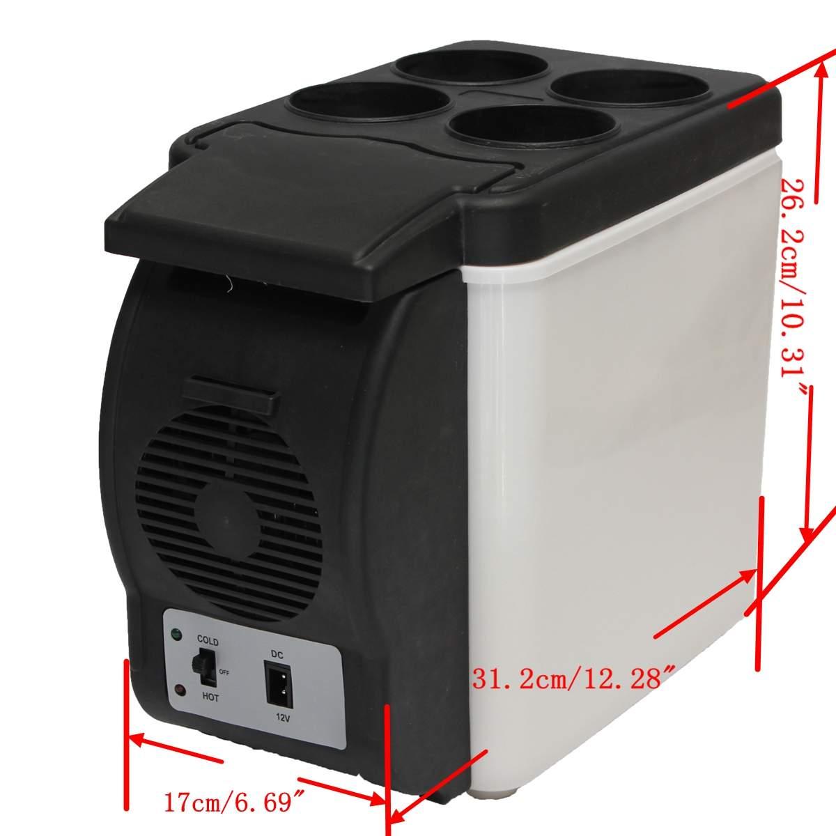 12V 45W 6L Auto Car Mini Fridge 2 In 1 Free-standing Less Noise Car Refrigerator Portable Geladeira for Cars Van Coche Camping