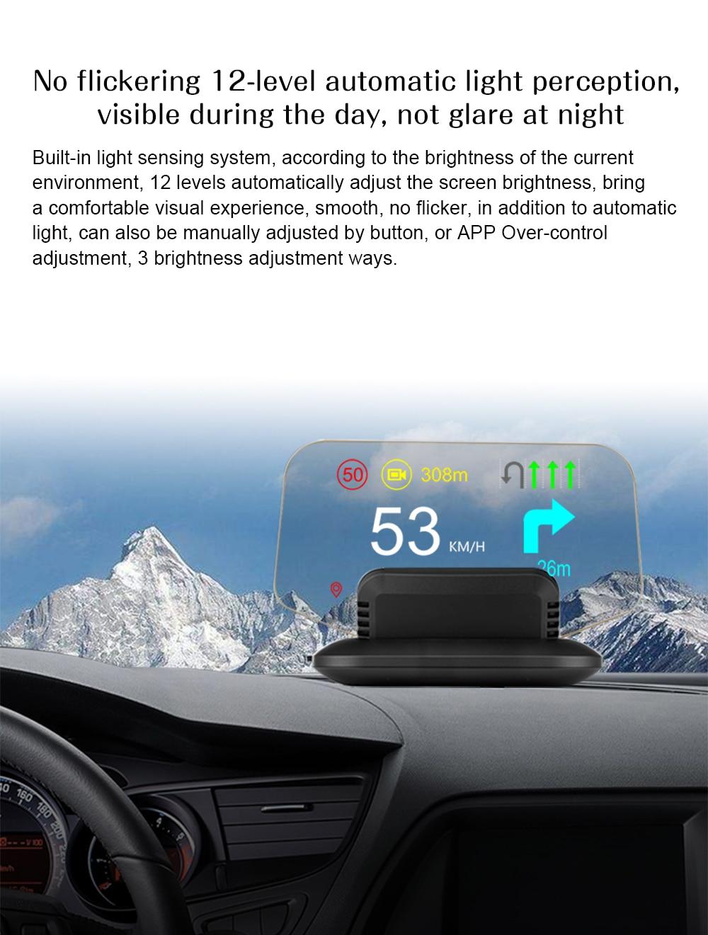 China Newest 2 IN 1 Car HUD GPS Navigation OBD2 Scanner On-board Computer Bluetooth Live GPS Navigation Speedometer Projection