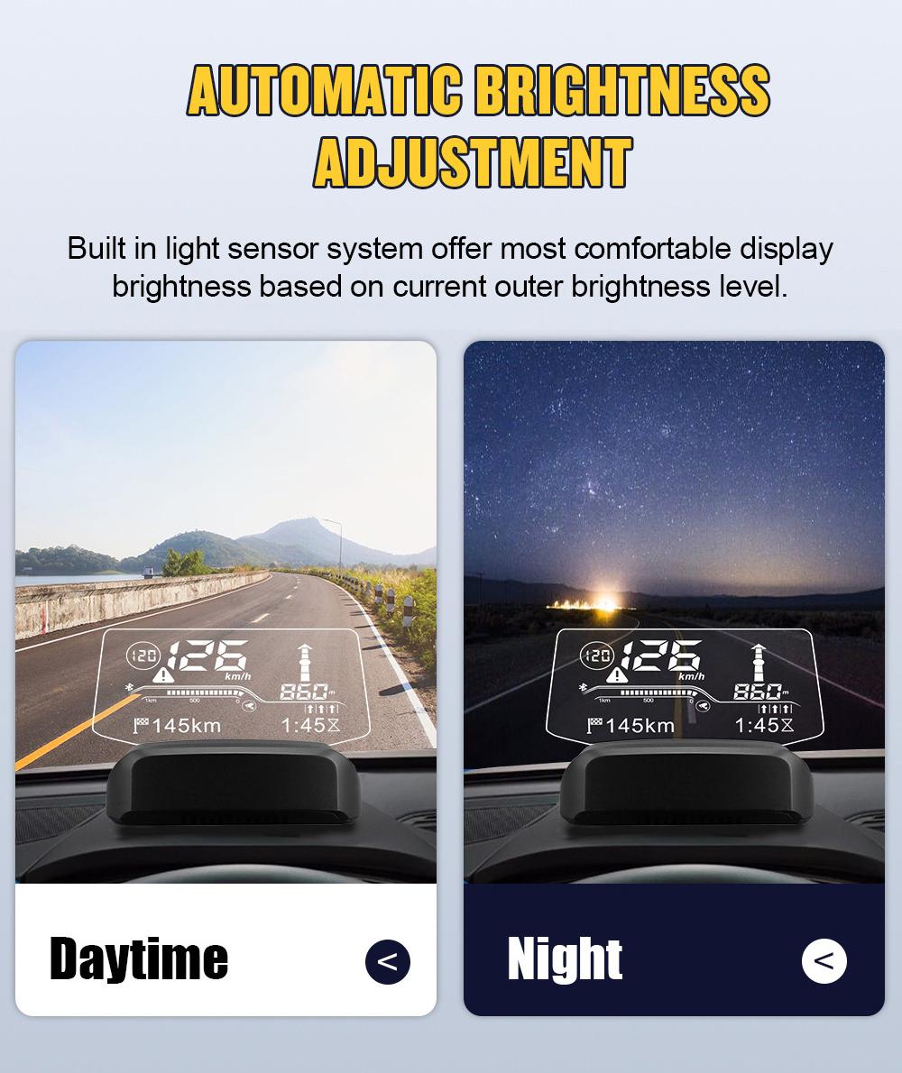 Autool X500 OLED Screen 2IN1 Car HUD GPS Navigation OBD OBD2 Scanner On-board Computer Bluetooth Live GPS Speedometer Windshield