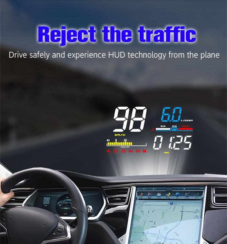 OBHUD Car HUD Head Up Display D5000 OBD2 Diagnostic Tool Digital Speedometer Windshield Screen Projector Free Shipping