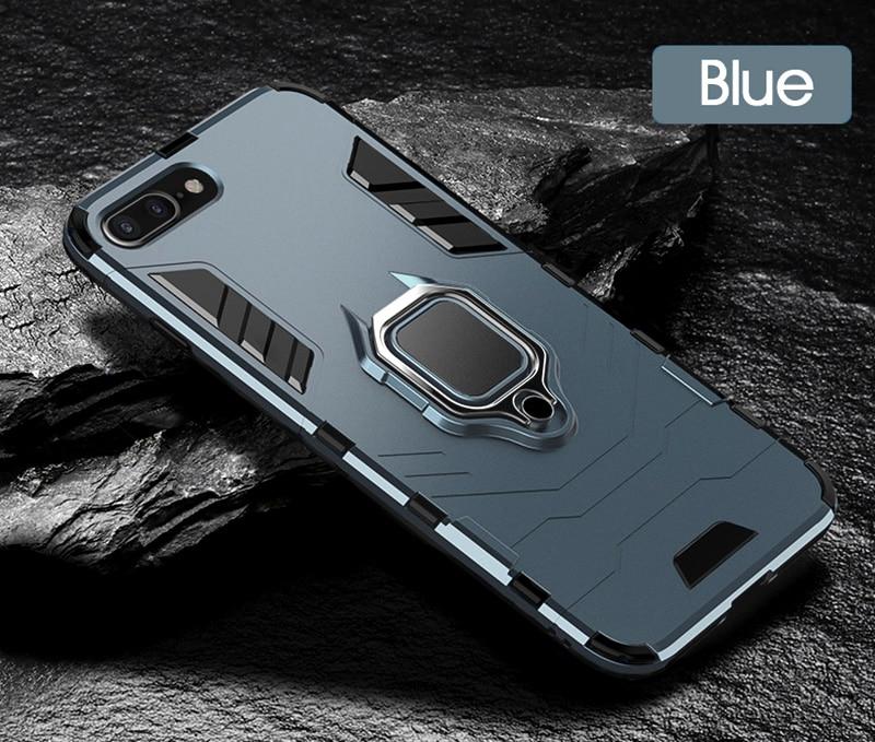 KEYSION Shockproof Armor Case For iPhone XR iPhone X Xs Xs Max Stand Holder Car Ring Phone Cover for iPhone 6 6S 6PLUS 7 8 plus