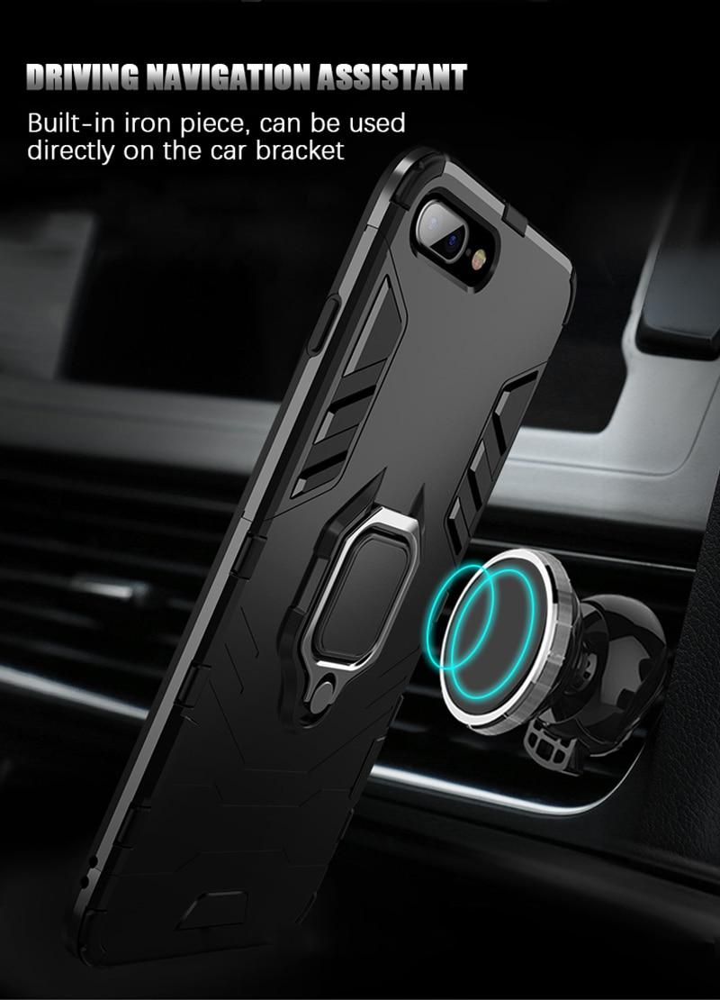 KEYSION Shockproof Armor Case For iPhone XR iPhone X Xs Xs Max Stand Holder Car Ring Phone Cover for iPhone 6 6S 6PLUS 7 8 plus