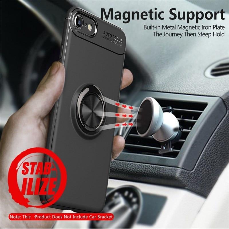Cover Case for iPhone XR XS 5 6 7 8 X TPU Hidden Kickstand with Car Magnet Case for Apple iPhone 6 7 8 Plus XS MAX Cover Fundas