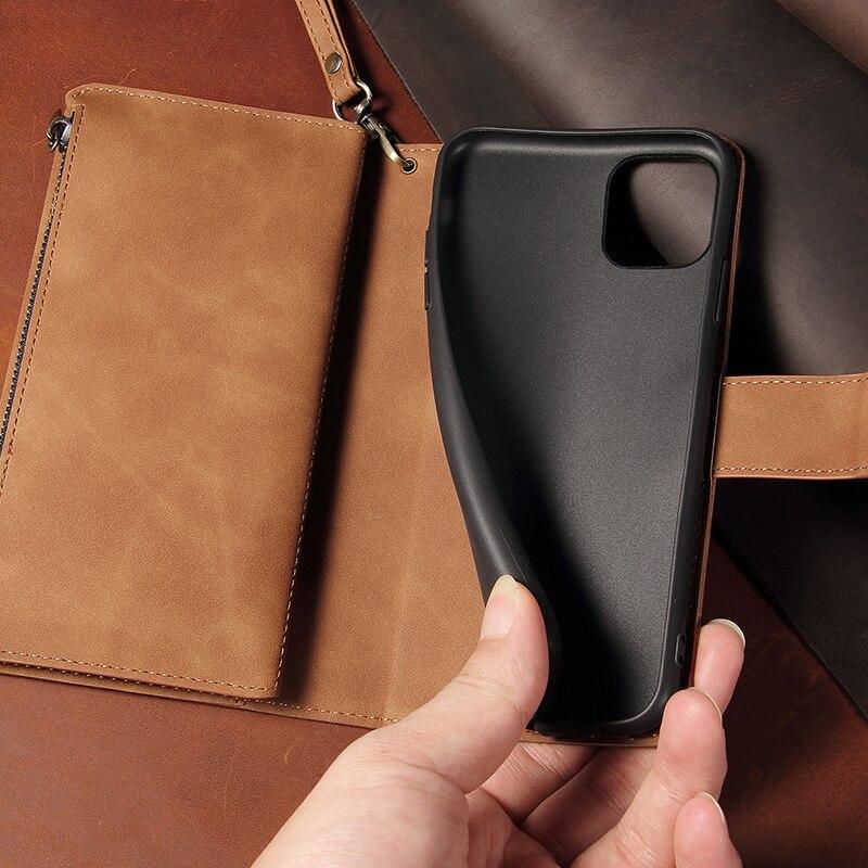 New Flip Cover Magnetic Book Case For iPhone 11 Pro Max Zipper Wallet Retro Leather Phone Case For iPhone X XR XS Max 8 7 Plus
