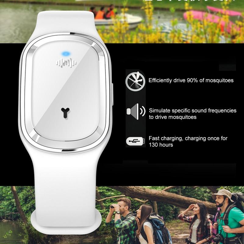 New intelligent mosquito repellent smart wristband Ultrasonic Electronic anti-mosquito indoor outdoor smart wristband universal