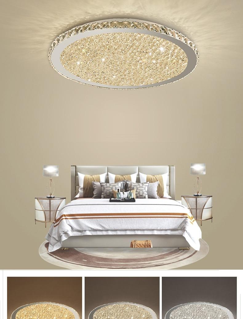 Modern crystal chandeliers Lights Home Lighting ledlamp Living room Bedroom plafonnier Round led chandelier lampadari fixtures