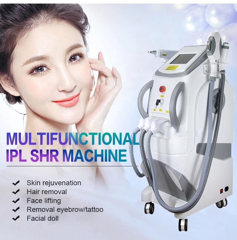 3 in 1 MultifunctionE-LIGHT IPL Hair Removal Eyebrow Tattoo Removal Laser Machine Face Lifting Nd Yag Skin Rejuvenation