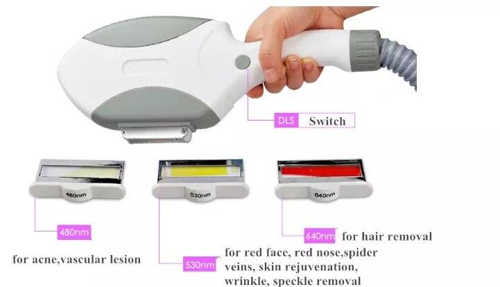3 in 1 MultifunctionE-LIGHT IPL Hair Removal Eyebrow Tattoo Removal Laser Machine Face Lifting Nd Yag Skin Rejuvenation