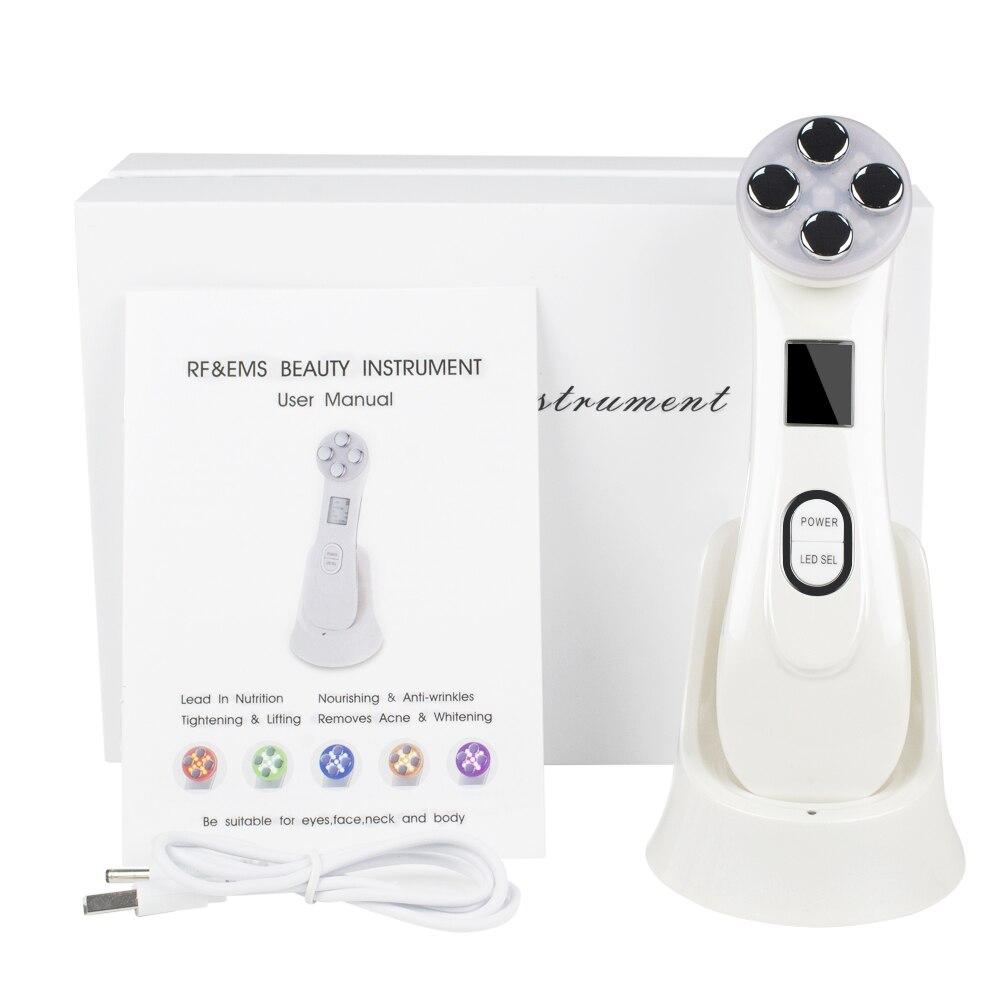 5in1 RF&EMS Radio Mesotherapy Electroporation Face Beauty Pen Radio Frequency LED Photon Face Skin Rejuvenation Remover Wrinkle