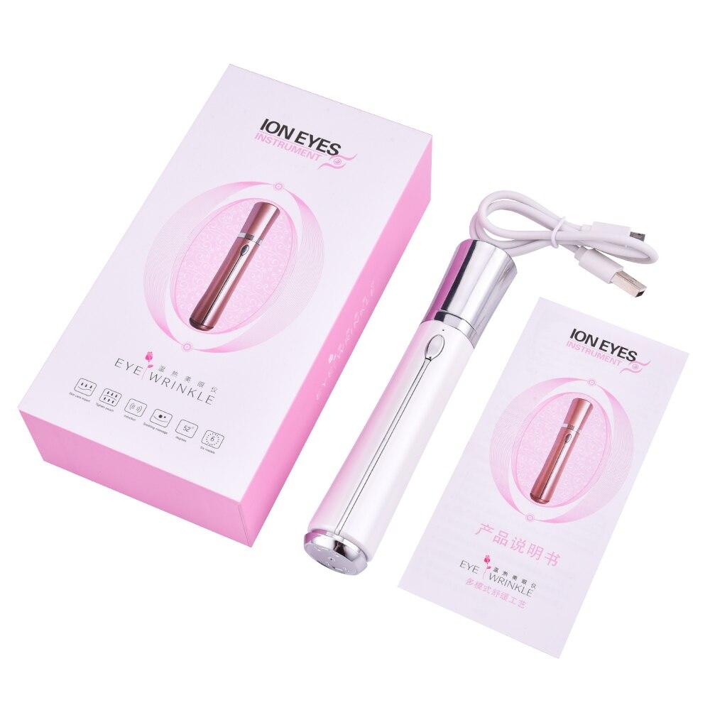 RF&EMS Electroporation Eye Care Pen Mesotherapy Anti Aging Eye Fatigue Relieve Radio Frequency Ionic Heating LED Photon Eyes Pen