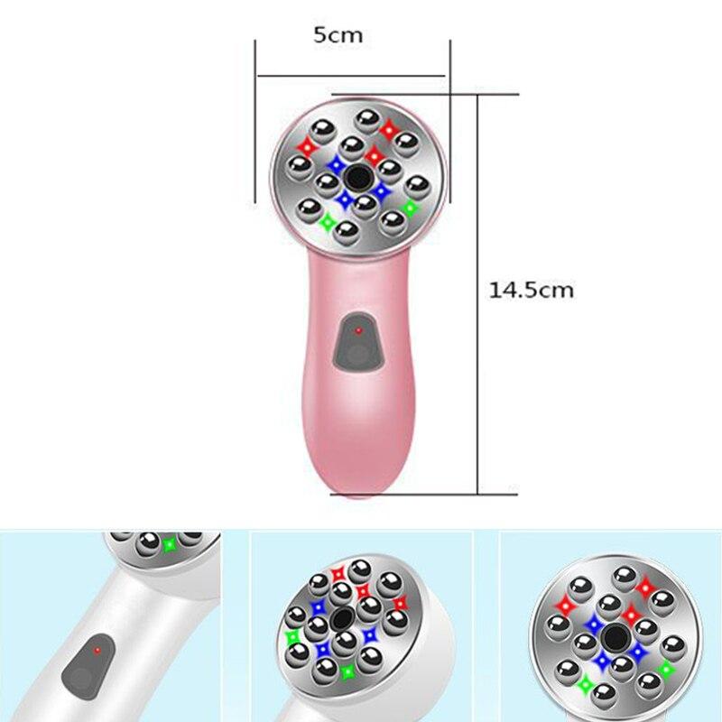 Facial Mesotherapy Electroporation RF Radio Frequency LED Photon Face Lifting Tighten Wrinkle Removal Skin Care Face Massager