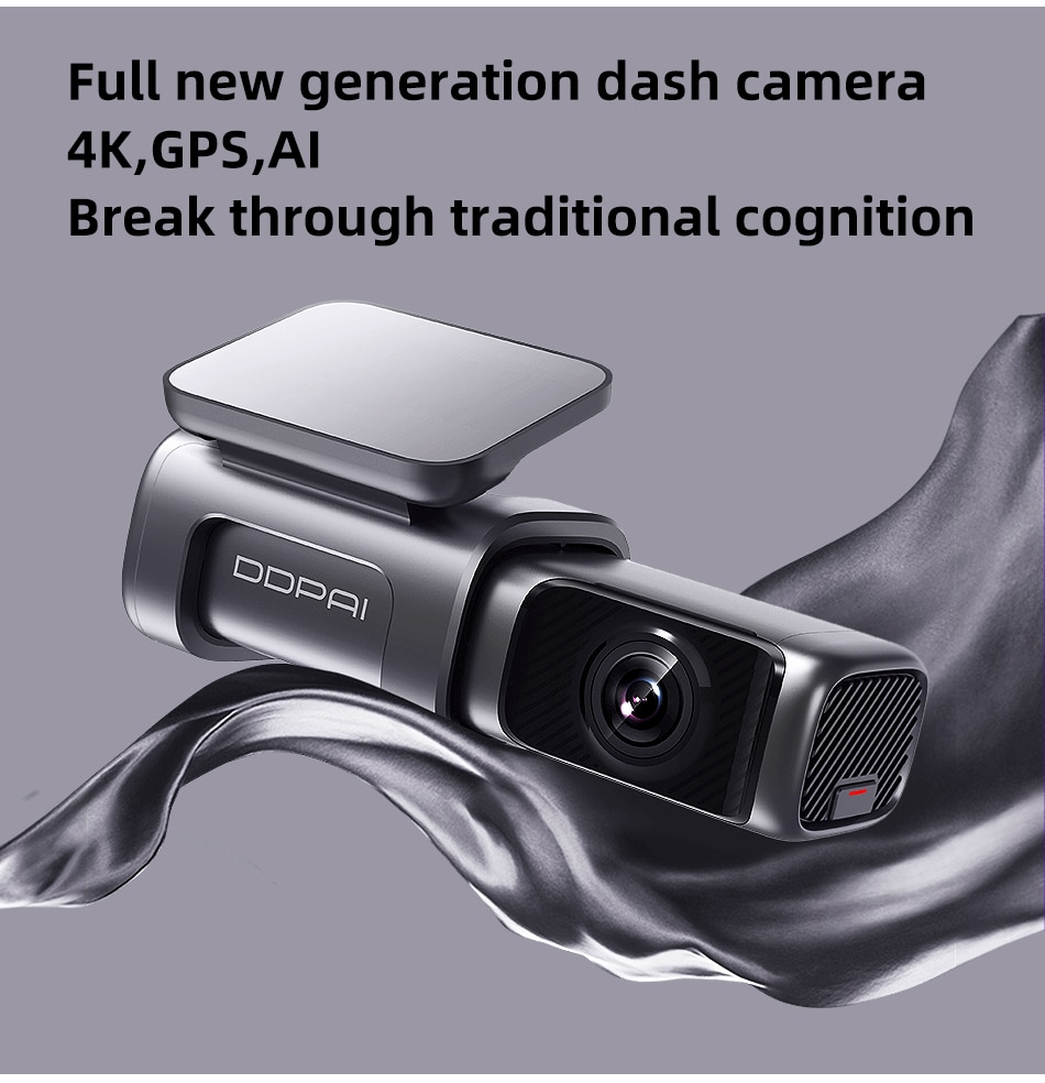 DDPai Dash Cam Mini5 4K 2160P UHD DVR Car Camera Android 5GHz Wifi Auto Drive Vehicle Video Recroder GPS Tracker Build-in 64GB