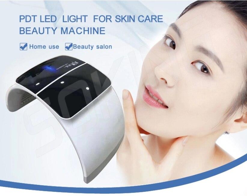 Foldable 7 Color PDT Facial Mask Face Lamp Machine Photon Therapy LED Light Skin Rejuvenation Anti Wrinkle Skin Care Beauty Mask