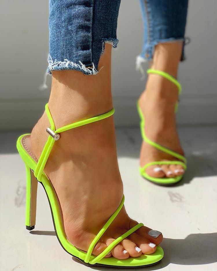 Candy Color High Heel Sandals Side Empty Hot Style Light Mouth Sex Designer Heels Shoes 2020 Women