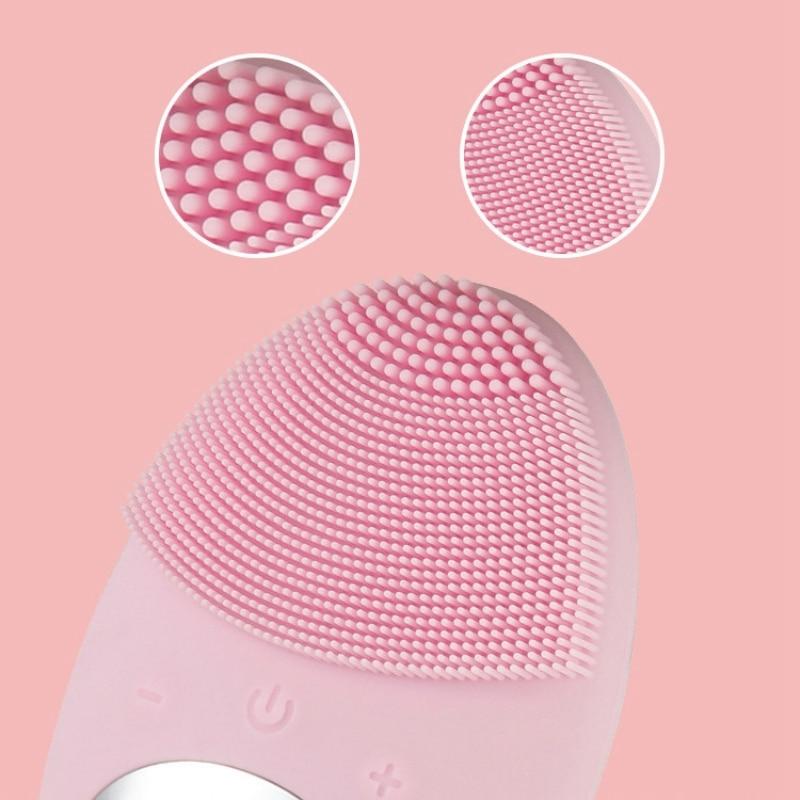 New Facial Cleansing Brush Instrument Face massage brush Sonic Vibrating Silicone Facial Cleanser Wireless Charging