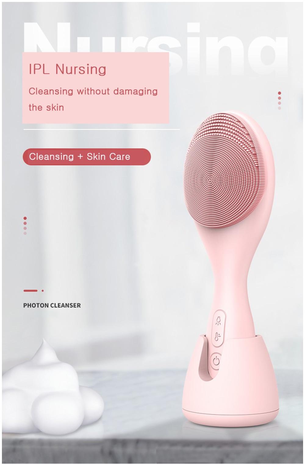 KONKA Electric facial cleansing brush IPX6 waterproof Blackhead Face Washer Beauty equipment Sonic Face Massager
