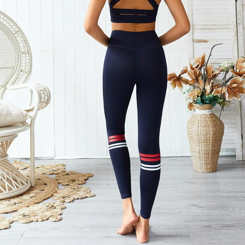 New Contrast Color Running Yogaings 2 PCs Set Women Sportswear Bra Cropped Tops Tank & High Waist Stretchy Butt Lift Leggings