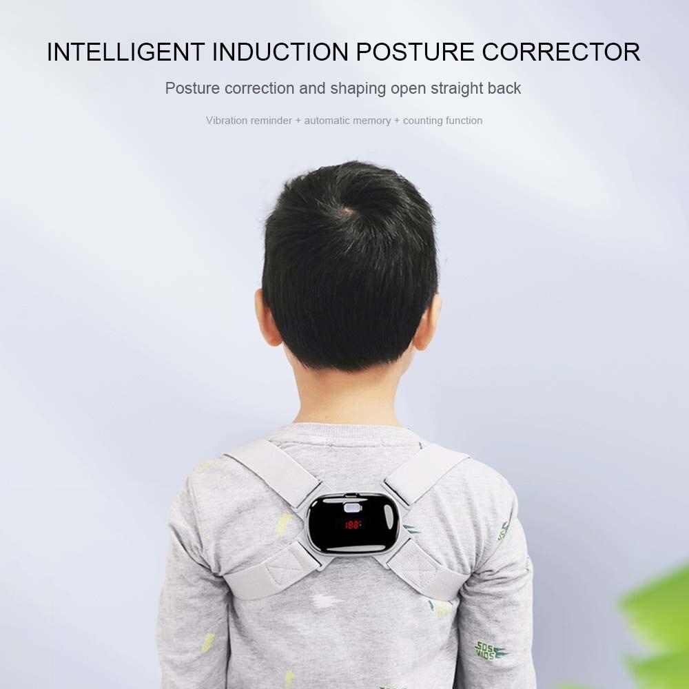 Electronic Posture Corrector Smart Spine Reminder Adjustable Back Brace Straightener With Intelligent Sensor Vibration For Kids