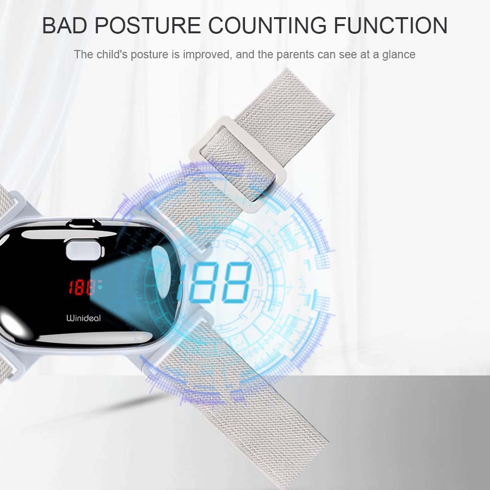 Electronic Posture Corrector Smart Spine Reminder Adjustable Back Brace Straightener With Intelligent Sensor Vibration For Kids