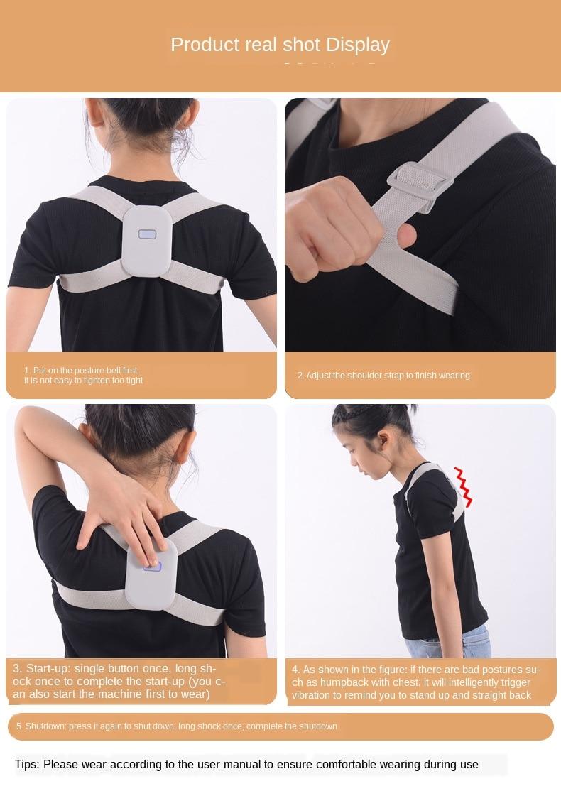 Posture Corrector Adjustable Back Brace Straightener Intelligent Sensor Vibration Reminder Women Men and Kids Posture Trainer