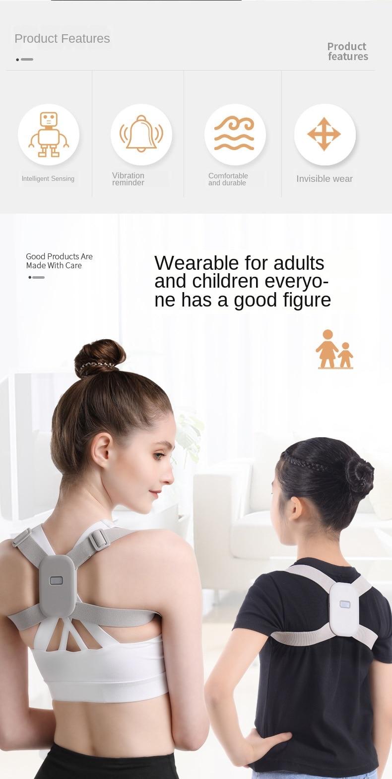 Posture Corrector Adjustable Back Brace Straightener Intelligent Sensor Vibration Reminder Women Men and Kids Posture Trainer