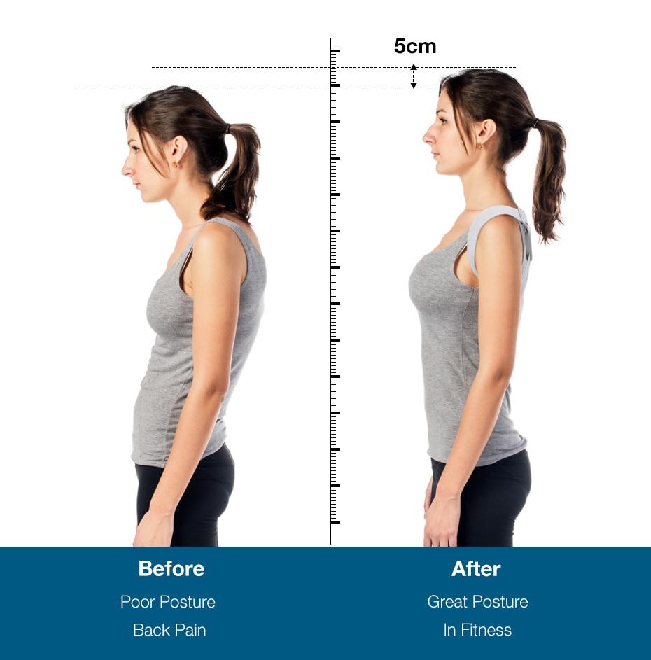 Adjustable Smart Intelligent Posture Corrector Trainer Pain Relief Vibration Reminder Upper Spine Back Brace Clavicle Support