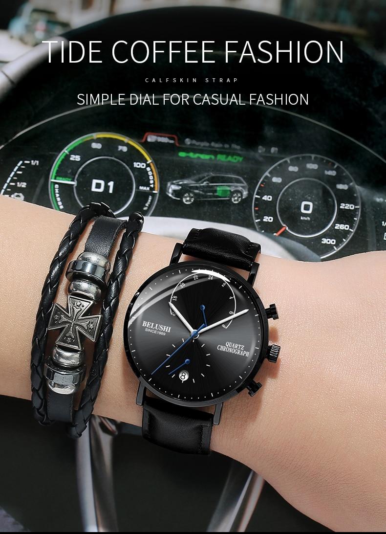 2020 Men Business Wrist Watch Man Watches Chronograph Luxury Brand Male Clock Quartz Wristwatch Male Watch Men's Wristwatches