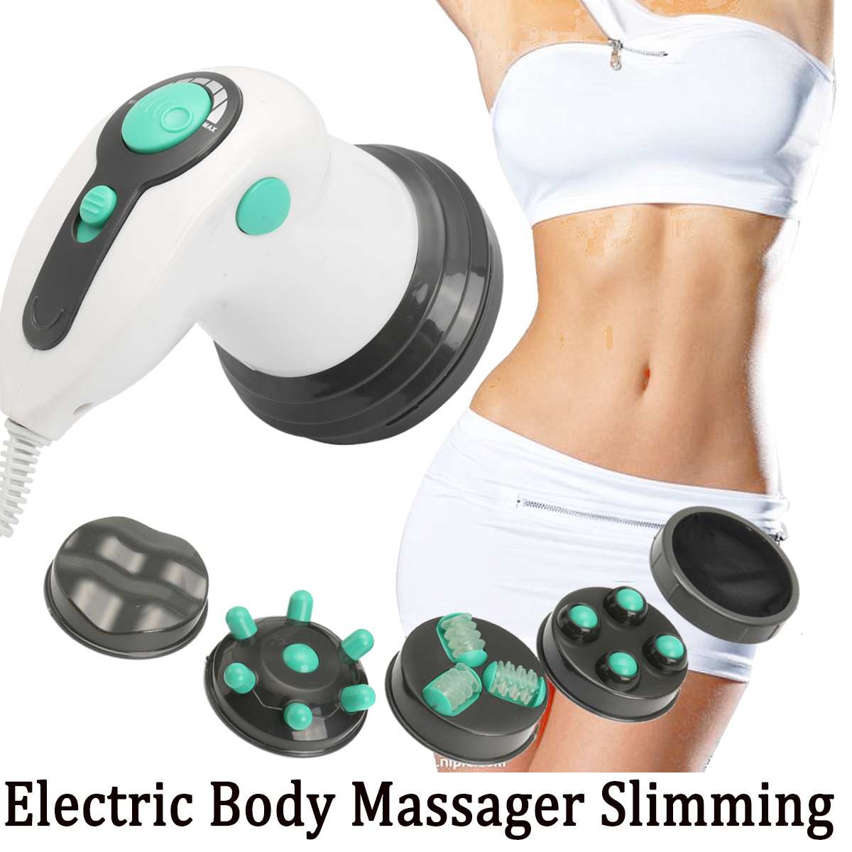 New Design Electric Noiseless Vibration Full Body Massager Slimming Kneading Massage Roller for Waist Losing Weight Fitness