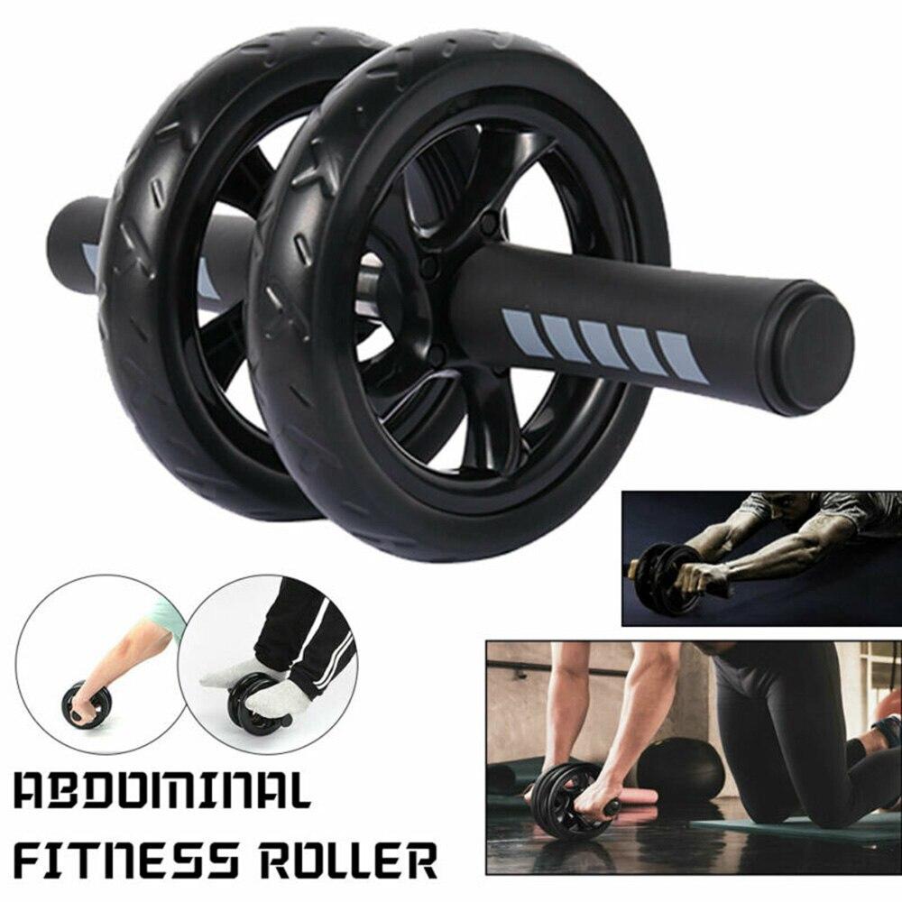 Exercise Wheel Abdominal Core Strength Gym Fitness Training Roller W/ Knee Mat Easy To Use With Foam Kneecap