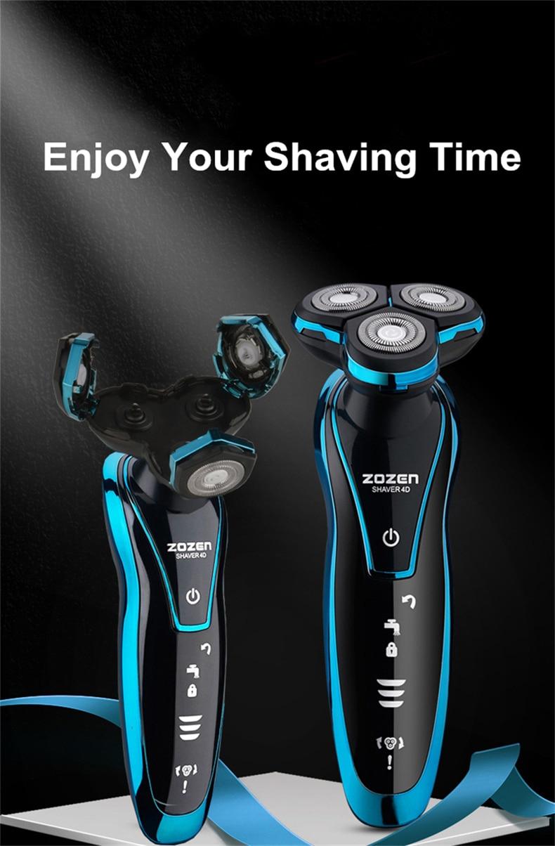 New Electric Shaver Rechargeable Electric Beard Trimmer Shaving Machine for Men Beard Razor Wet-Dry Dual Use Washable golarka