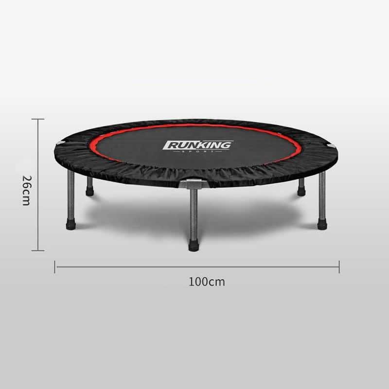 40/48 Inch Foldable Mini Trampoline Fitness Rebounder With Foam Handle Jumping Exercise Trampoline Kids Adults Indoor House Play