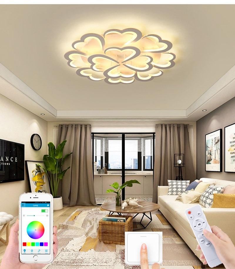 Modern minimalist living room LED ceiling lamp luxury personalized bedroom lamp APP dimming remote control hotel corridor light