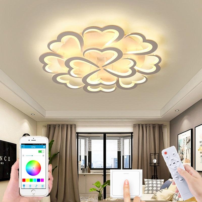 Modern minimalist living room LED ceiling lamp luxury personalized bedroom lamp APP dimming remote control hotel corridor light