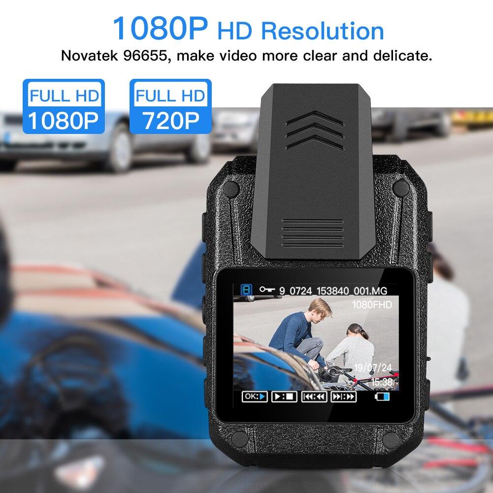 BOBLOV WN10 1080P HD Body Cam Portable IR Night Vision Police Camera 175 Degree Security 64GB Mini Camera DVR Video Recorder