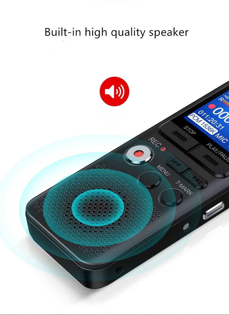 A90 Professional Dictaphone voice activated mini digital voice recorder pen 8GB PCM recording Dual mic denoise HIFI MP3 player