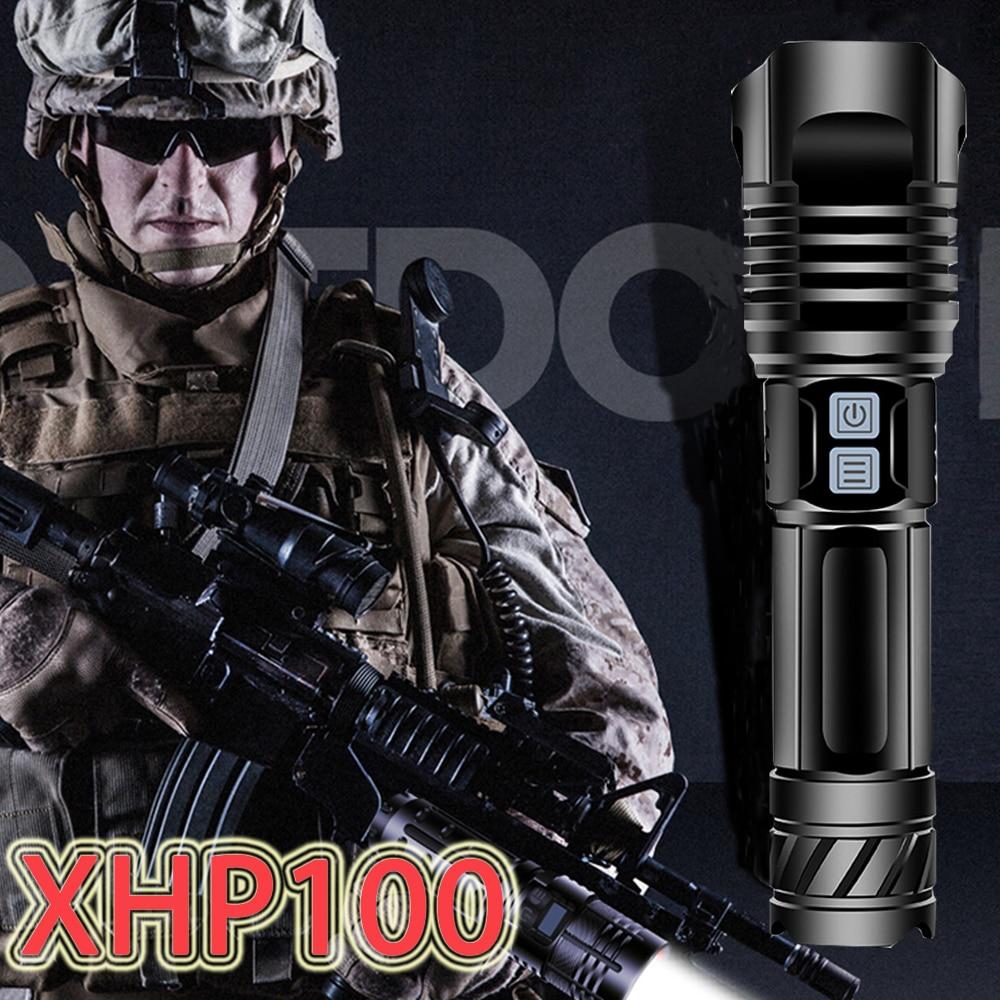Super XHP100 Most Powerful LED Flashlight USB Rechargeable LED Torch XHP90 Tactical Flashlight XHP50 Hand Lamp 18650 Flash Light