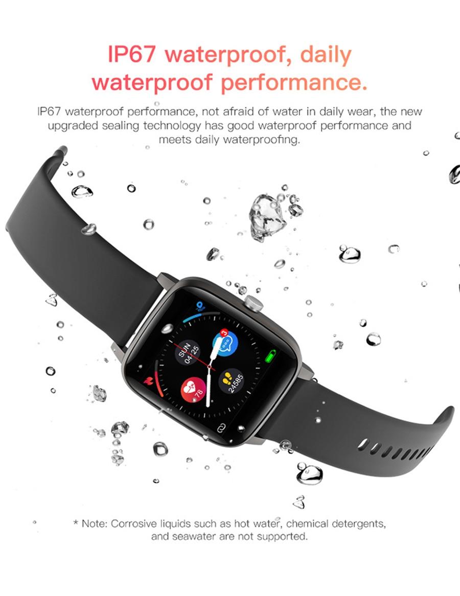 T98 Smart Watch Body Temperature IP67 Waterproof Wearable Device Bluetooth Pedometer Heart Rate Smartwatch For Android IOS Phone