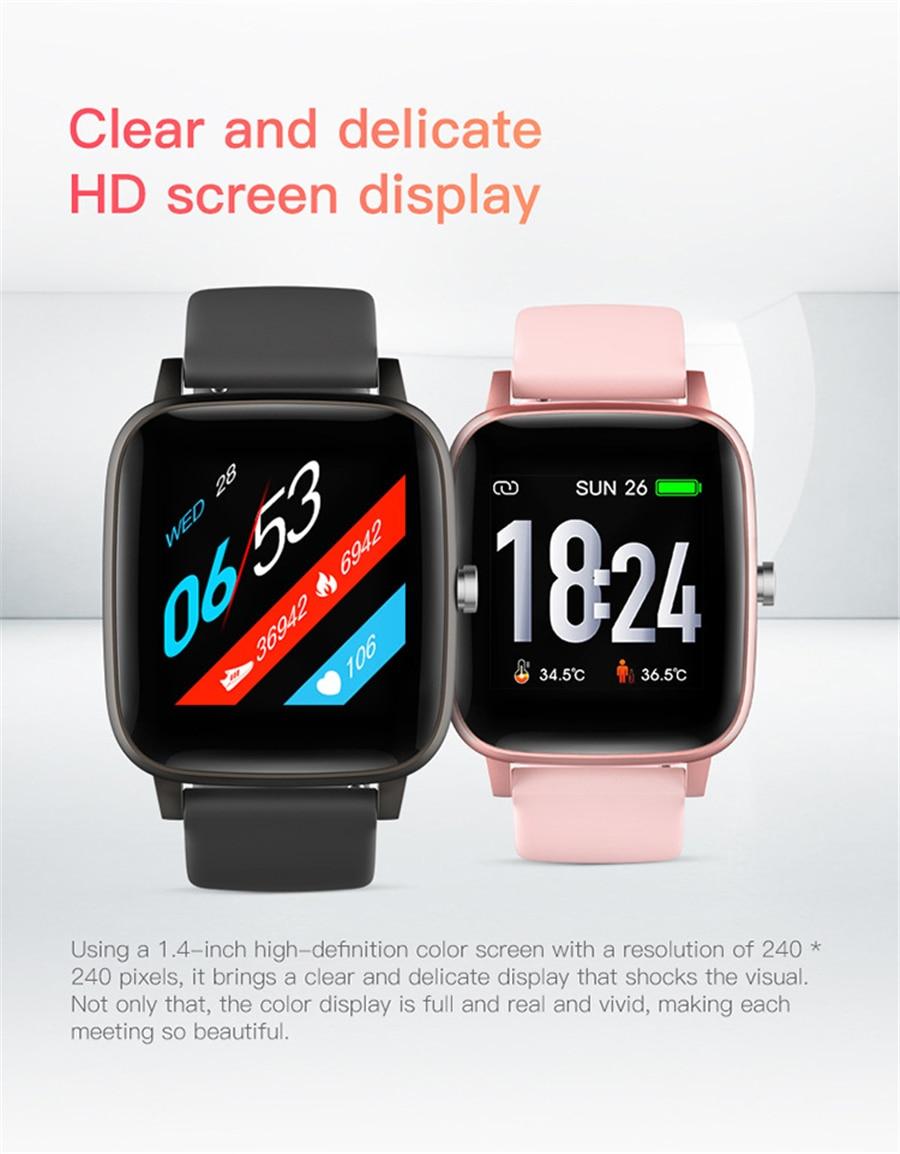 T98 Smart Watch Body Temperature IP67 Waterproof Wearable Device Bluetooth Pedometer Heart Rate Smartwatch For Android IOS Phone