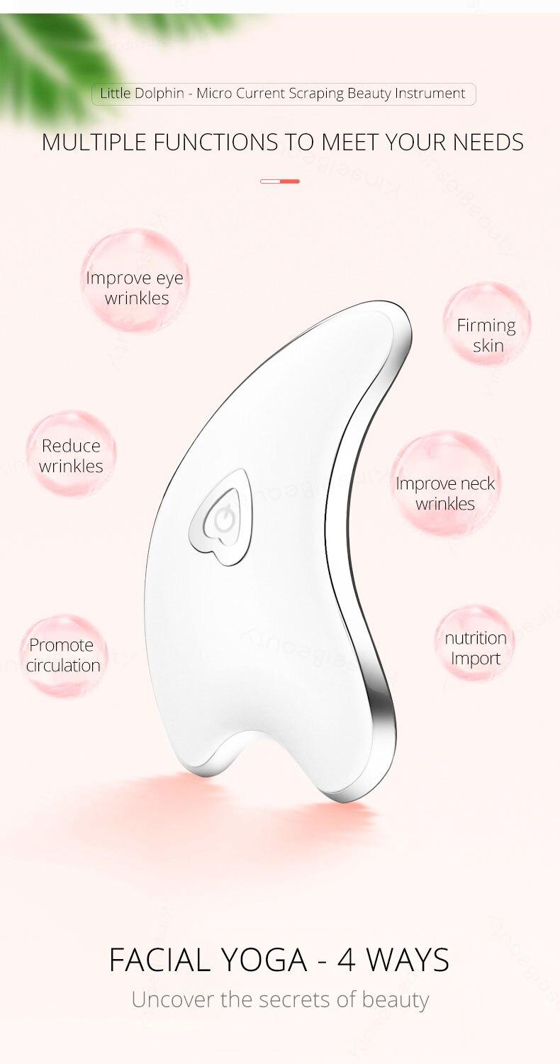 Electric Face Neck Guasha Massager Facial Lifting Machine Scraping Massage Wrinkle Removal Skin Rejuvenation Face Beauty Tool