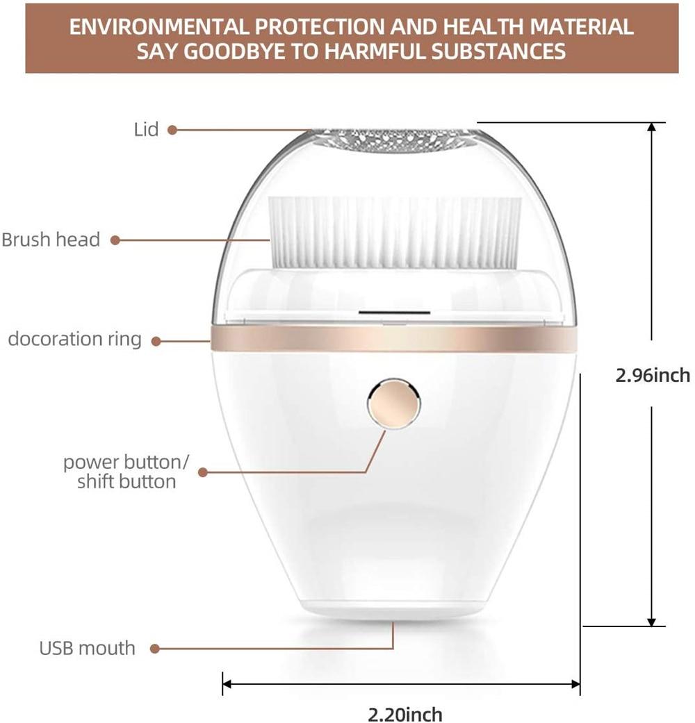 Electric Facial Cleansing Brush Massager Rechargeable Waterproof Pore Face Cleaning Device Skin Care Brush For Face