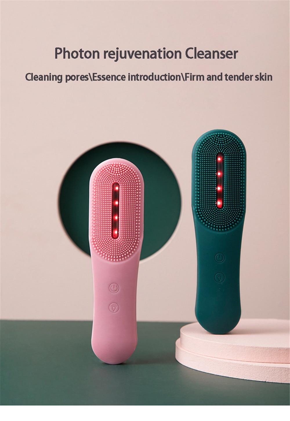 Silicone Face Cleansing Brush Electric Face Cleanser Electric Facial Cleanser Cleansing Skin Deep Washing Massage Brush