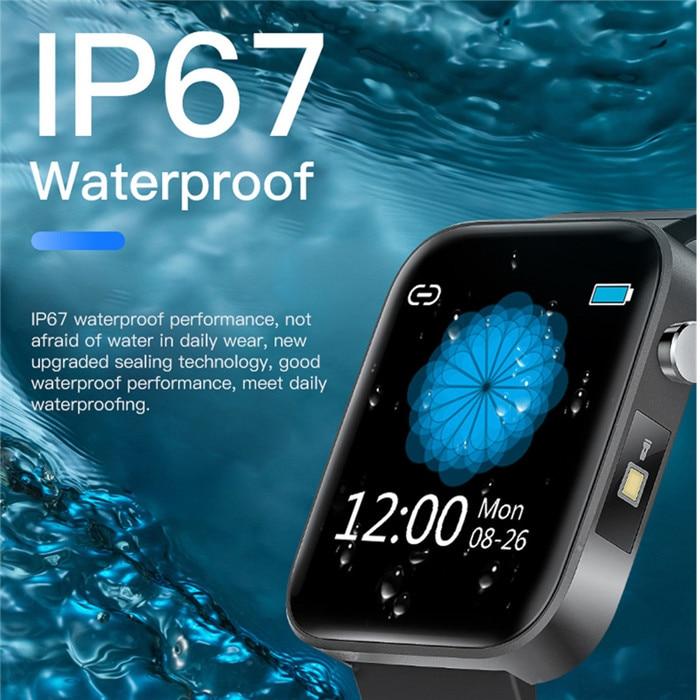 Luxury Bluetooth Smart Watch Call Alert Body Temperature Test Sport Bracelet Message Reminder Handsfree for Android Apple Phones