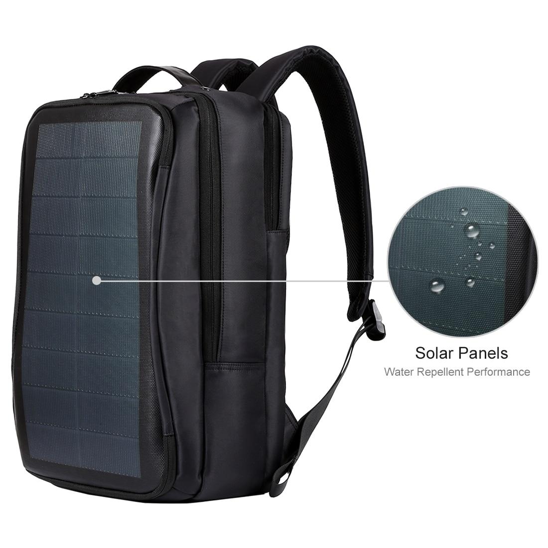 Solar Panel Backpacks Convenience Charging Laptop Bags for Travel 12W Solar Charger Daypacks &Handle &USB Port