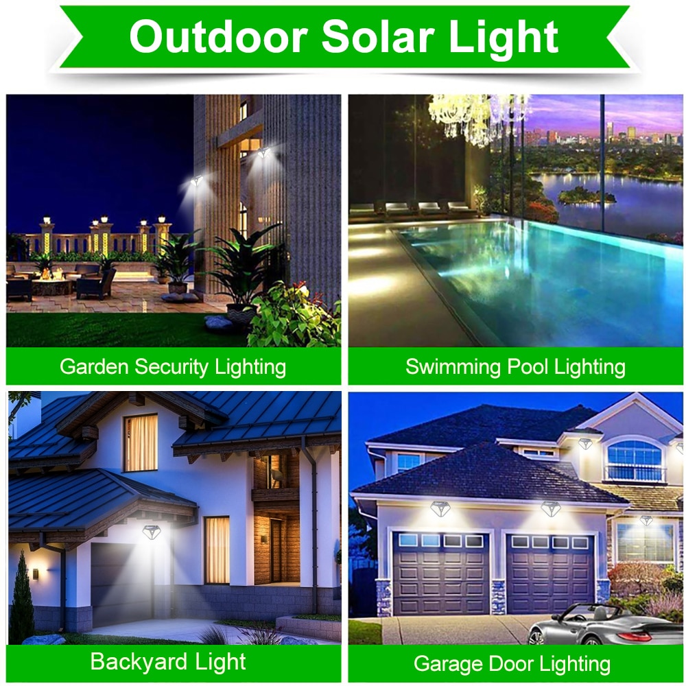 Goodland 102 LED Solar Light Outdoor Solar Lamp Powered Sunlight 3 Modes PIR Motion Sensor for Garden Decoration Wall Street