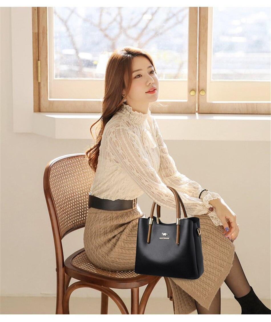 Leather Casual Crossbody Bags for Women 2021 Ladies Luxury Designer Tote Handbag Top-Handle High Quality Shoulder Bag Sac A Main