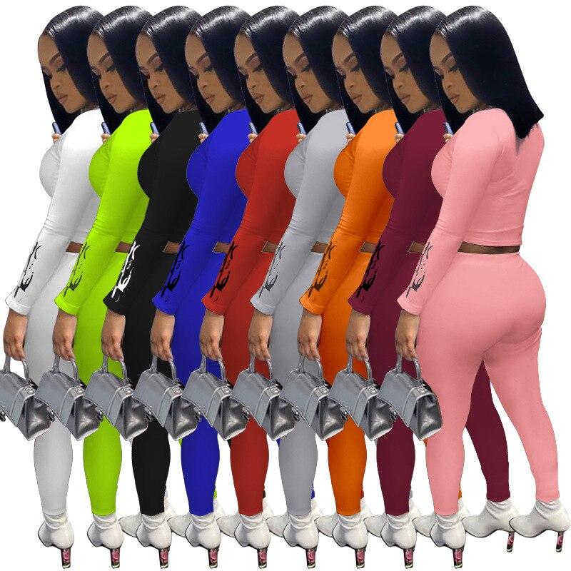 tie dye tracksuit women two piece lounge wear sets long sleeve slim crop top + sport pants jogger sweatpants soft streetwear
