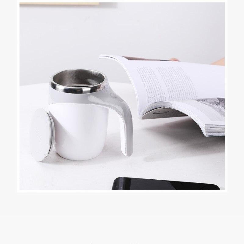 Hot 380ml Automatic Stirring Mug Coffee Milk Mixing Mug Stainless Steel Thermal Cup Electric Lazy Magnetized Insulated Smart Cup