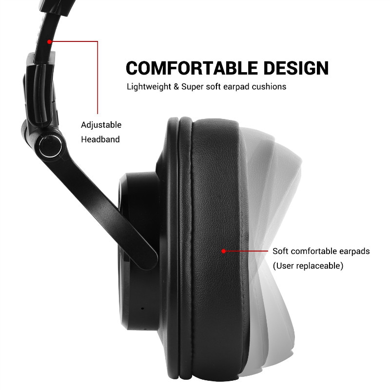 Oneodio Fusion A70 Bluetooth Headphones Stereo Over Ear Wireless Headset Professional Recording Studio Monitor DJ Headphones